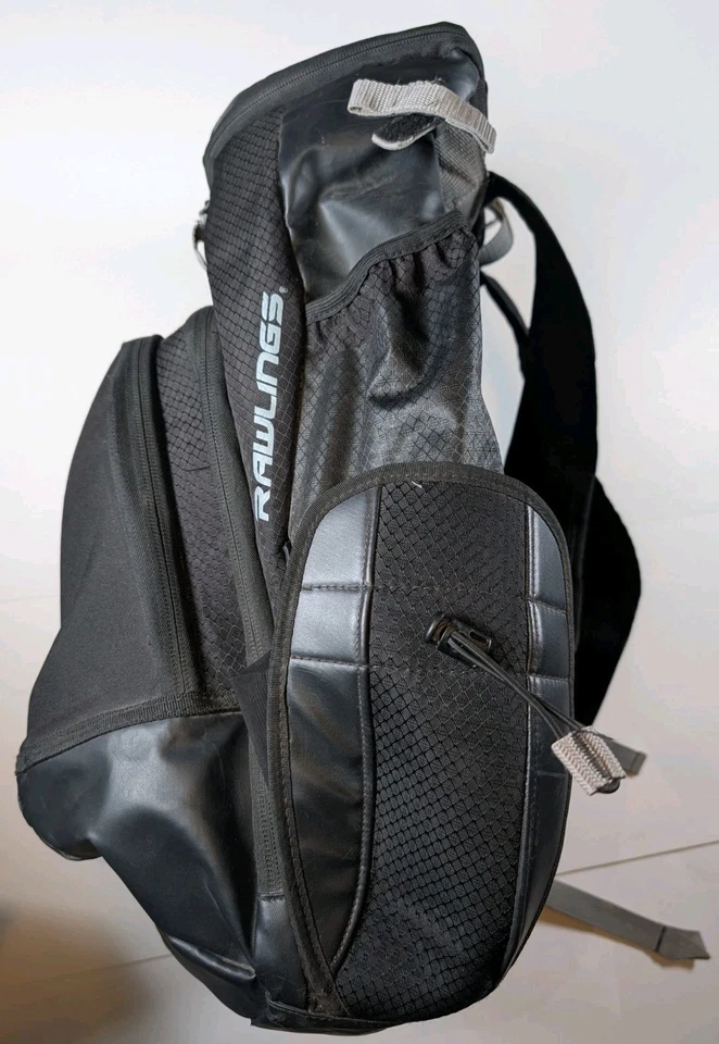 Rawlings Gold Series Backpack Baseball Softball Equipment Bag Black/Gray - Image 3 of 4