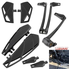 Phantom Foot Pegs Floorboard Shift Lever Brake Arm Pedals Kit For Harley Touring