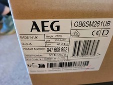 AEG OB6SM261UB 900 Watt 26 Litres Built In Microwave Black NEW BOXED