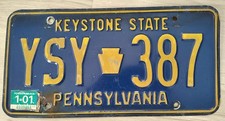 TARGA PENNSYLVANIA  Originale TARGHE auto AMERICANE USA TUNING vintage tuning