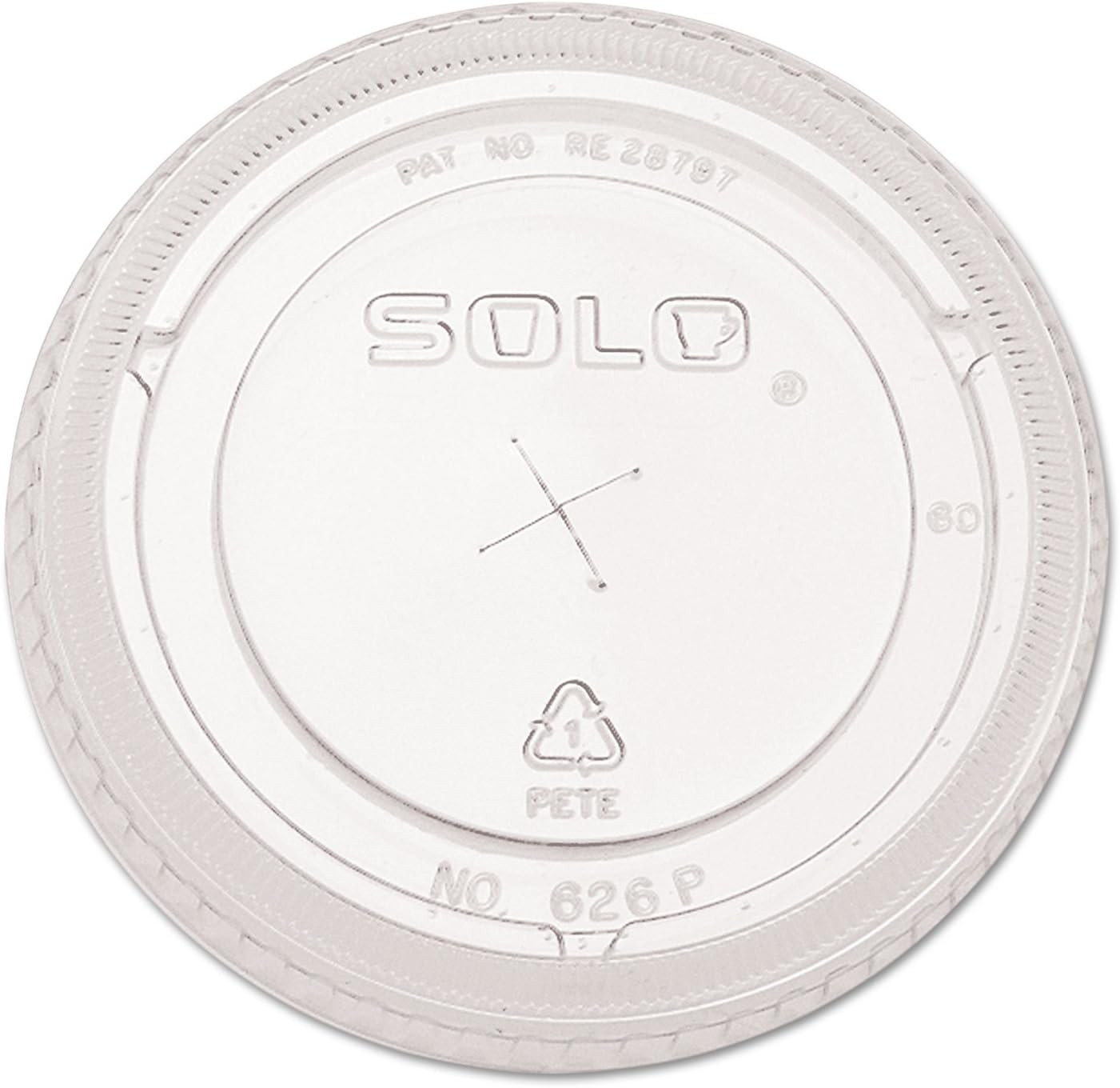 SOLO Cup Company - Ultra Clear Flat Cold Cup Lids F/16-24 Oz Cups, PET, 100/Pack