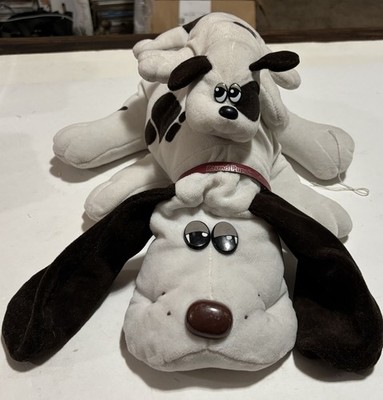 Vtg 80s Tonka Mommy Pound Puppy Plush Toy Spots Floppy Ears w/Pup 18''