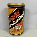 VTG NOS Light Pabst Genuine Draft 1/2 Can Wall Lighted Bar Beer Sign Advertising