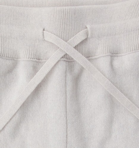 Svevo Parma Off White Solid Cashmere Sweatpants - (SV712222) - Picture 3 of 4