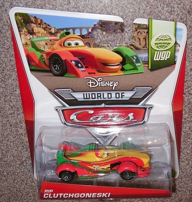 DISNEY CARS RIP CLUTCHGONESKI WGP 1:55 NIP World of Cars Mattel BHN66