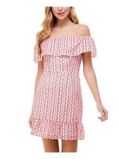 CITY STUDIO Womens Fit + Flare Above The Knee Dress White Evening Juniors 0