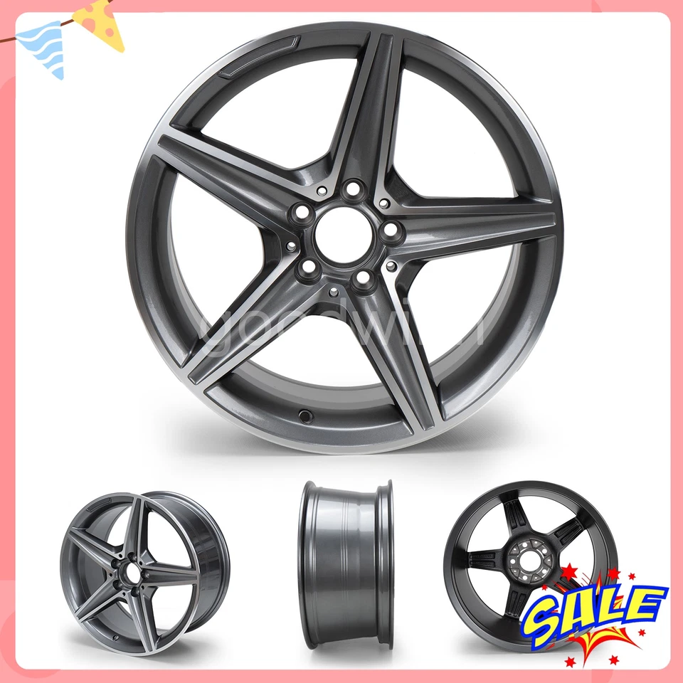 18 英寸 x 8.5 英寸车轮适用于梅赛德斯-奔驰 E350 E200 E250 E300 E400 E 级全新轮辋 — 第 4/4 张图片