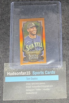 Julio Rodriguez 2024 Topps Allen & Ginter #1 Chrome Mini Orange Refractor 12/25