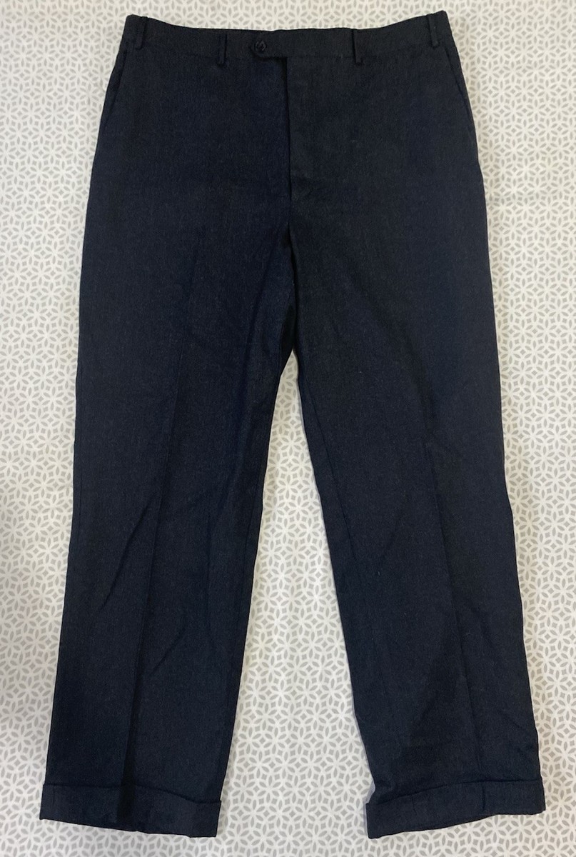 Corneliani Dress Pants Mens 36x30 Gray Straight Leg Virgin Wool Italy