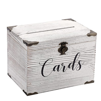 Vintage Holz Hochzeit Kartenhalter Party Kartenbox Deko Zeremonie Box weiß