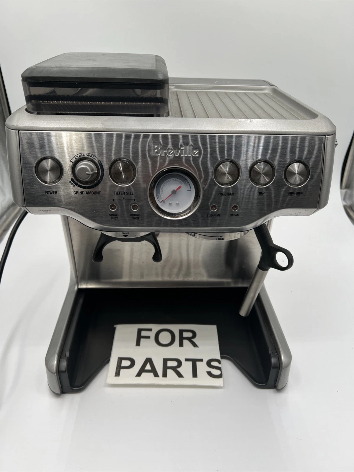 Breville BES860XL the Barista Express Espresso Machine Silver **For Parts Read