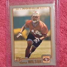 2001 Topps - Cedrick Wilson Rookie Card #332 San Francisco 49ers. rookie card picture