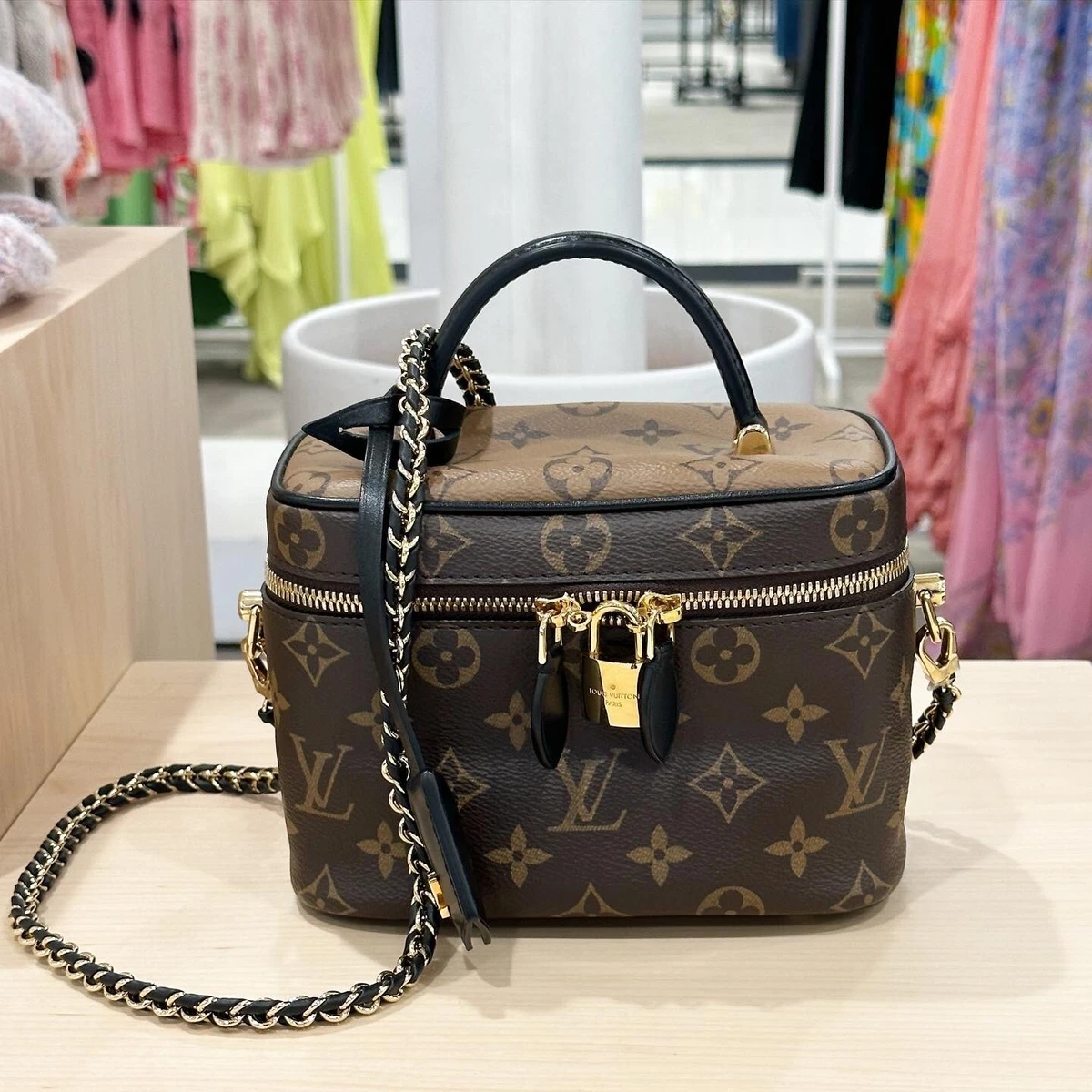 Louis Vuitton Vanity PM Monogram Reverse Canvas Crossbody Bag Brown