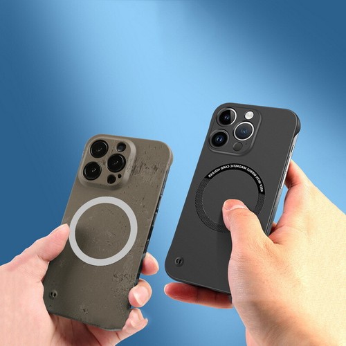 Frameless Case For iPhone 16 15 17 Pro Max Air 14 13 Ultra-thin Magnetic Cover - Picture 5 of 20