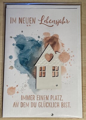 POP UP Geburtstag Karte Mann Frau Kind: Ein Platz an dem Du Glücklich bist Haus