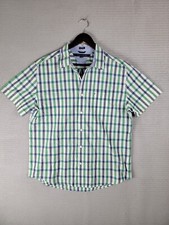 Tommy Hilfiger button up shirt size large short sleeve plaid casual