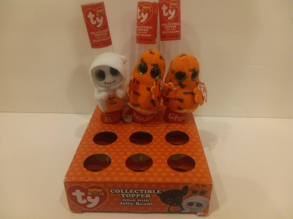 ty Halloween Beanie Boos Mist & 2 Ghoulies w Store Display -Great for Halloween! - Image 2 of 4