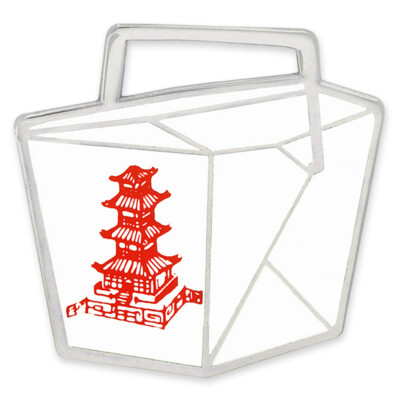 PinMart's Chinese Food Take Out Container Box Culinary Enamel Lapel Pin