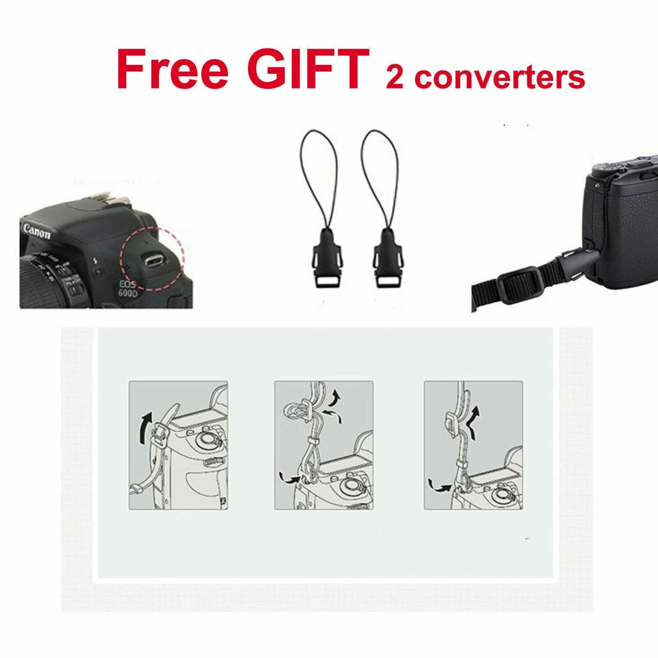 Luxury Yellow Neck Shoulder Strap For Canon Sony Nikon Leica Pentax  OFFWHITE！ - Image 2 of 4