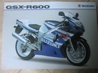 New Listing2001 suzuki Gsx-R600 Brochure (English Text) Gsxr600 gsx 01