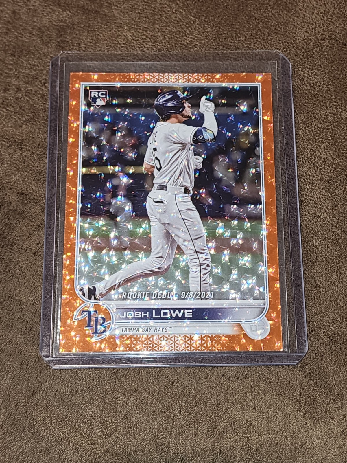 2022 Topps Update Series Rookie Debut Orange Ice Foil #US287 Josh Lowe 089/299