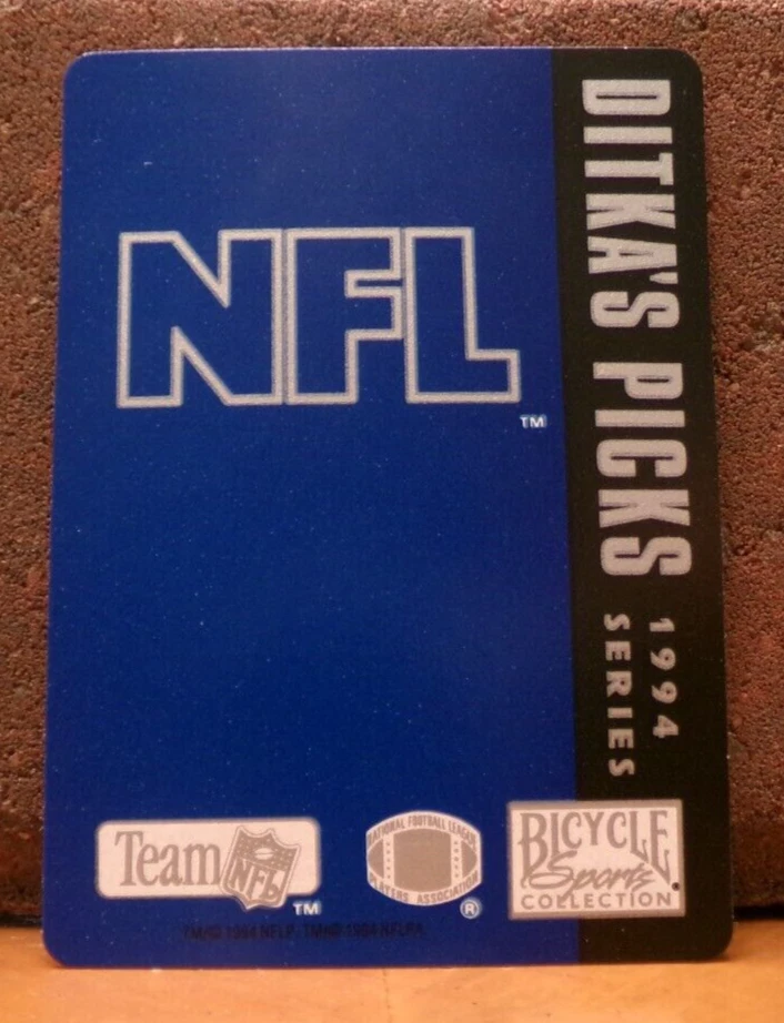 1994 BICYCLE NFL FOOTBALL CARD DITKA'S PICKS: EMMITT SMITH DALLAS COWBOYS - Image 2 of 2