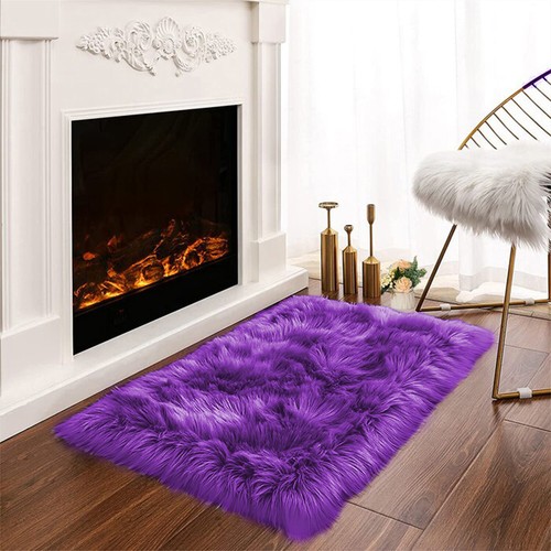 Latepis Faux Fur Sheepskin Area Rugs Soft Shaggy Carpet for Living Room Bedroom - Picture 182 of 219