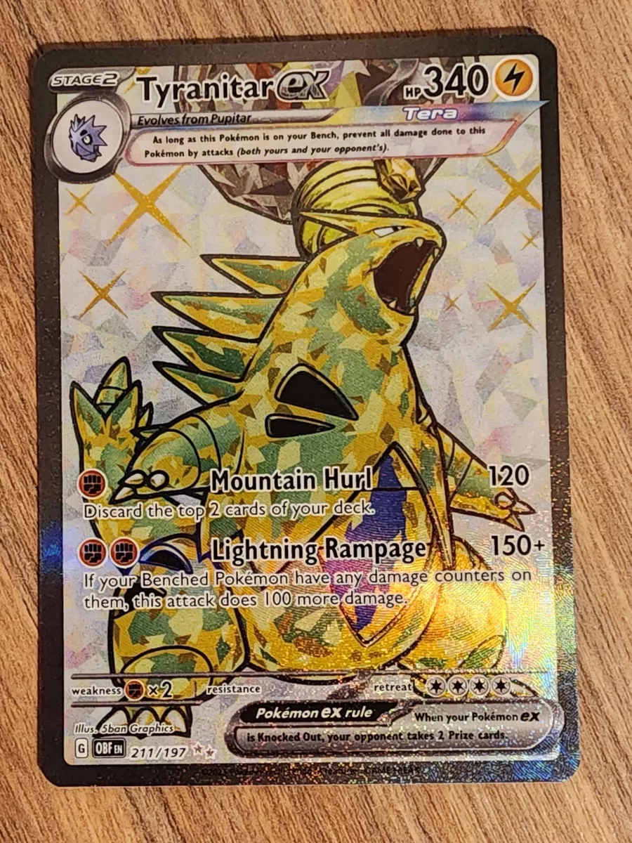 Carta Pokémon - Tyranitar ex 211/197 - Obsidiana em Chamas - Copag Escala  Miniaturas by Mão na Roda 4x4