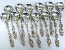12 Antique Armorial Silver Spoon Polish Lithuanian Coat Of Arms Poland Lithuania