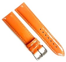 Watch Band 12MM Peach Genuine Leather Soft Sweat Proof, Stitched and Padded