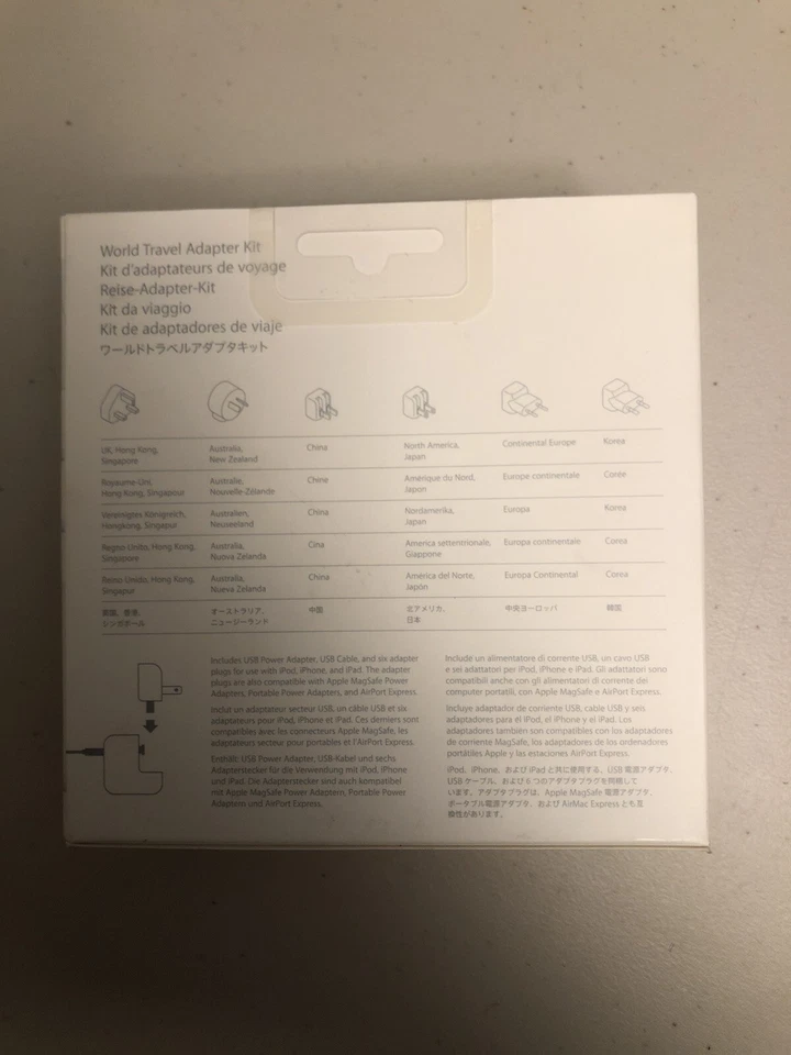 Apple World Travel Adapter Kit MB974ZM/B *New* For Vacation w/ iPad iPhone iPod - Image 2 of 4