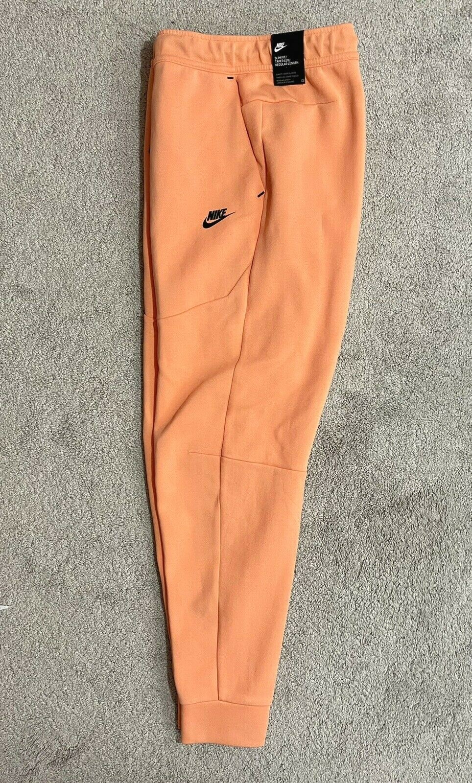 Nike Slim Fit Tech Fleece Jogger Sweatpants Orange Black CZ9918835 Men