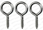 50 x EYES FOR NET CURTAIN WIRE CHROME SCREWS PICTURE HANGING PHOTO FRAME FIXINGS