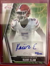 2022 SAGE Gold Kaiir Elam AUTO /100 !!! Rookie (RC) #A-KE2  Buffalo Bills