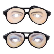 1x Crazy Eyes Glasses Funny Specks Shape Changing Fancy Shade Halloween Glasses