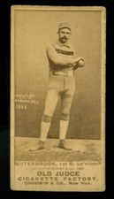 1887 N172 Old Judge #146-7 Dude Esterbrook – Right Hand Over Ball - PR (Thin) MK
