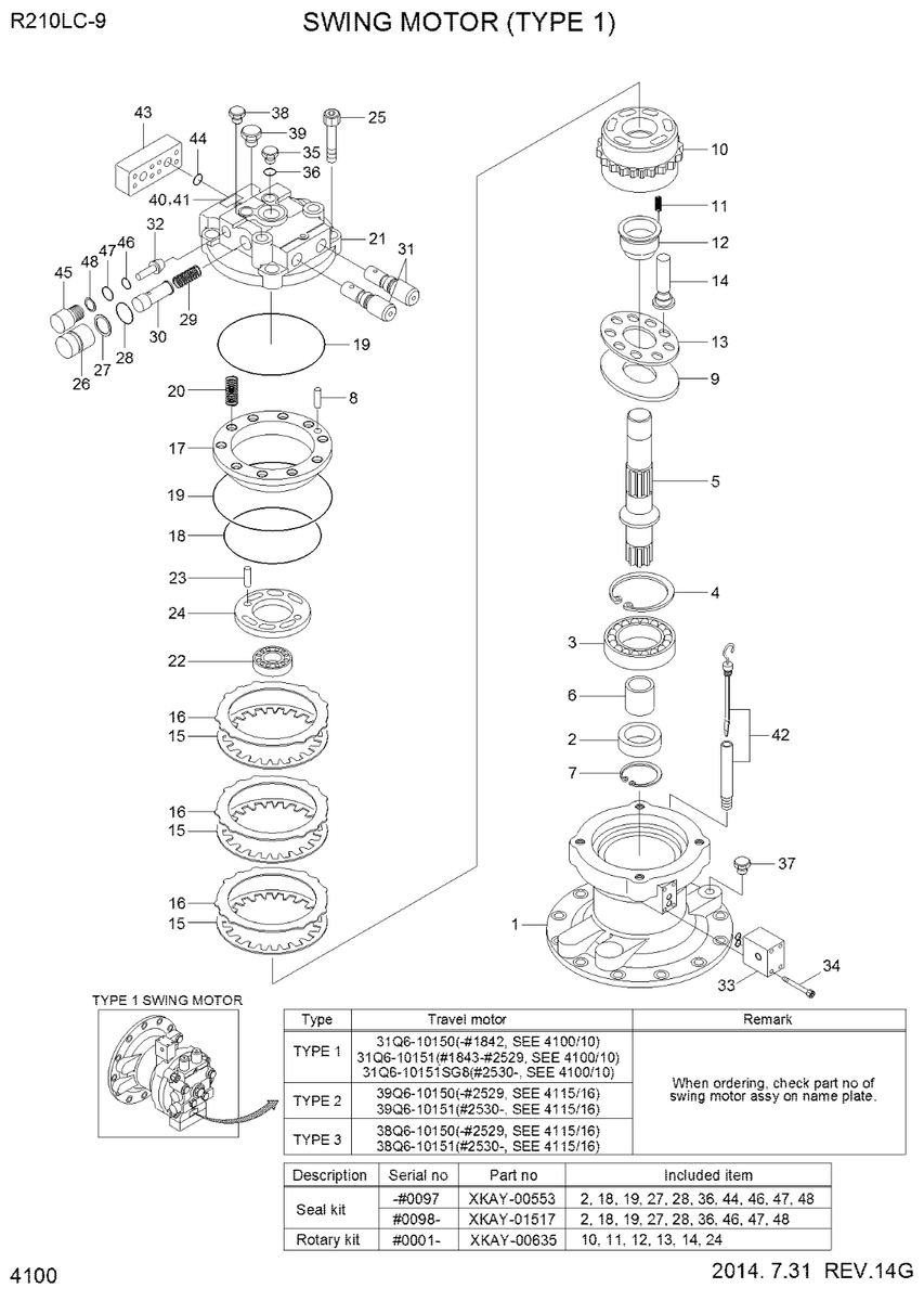 31Q6-10130 31Q6-10131 SWING MOTOR FITS FOR R210LC-9 R220LC-9 31Q6-10130 31Q6-10131 SWING MOTOR FITS FOR R210LC-9 R220LC-9
