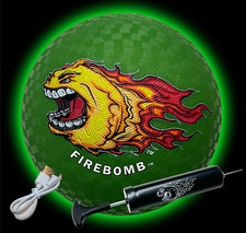 FireBomb Rechargeable Glowing LED DodgeBomb Playground Ball - 5 inch - Green