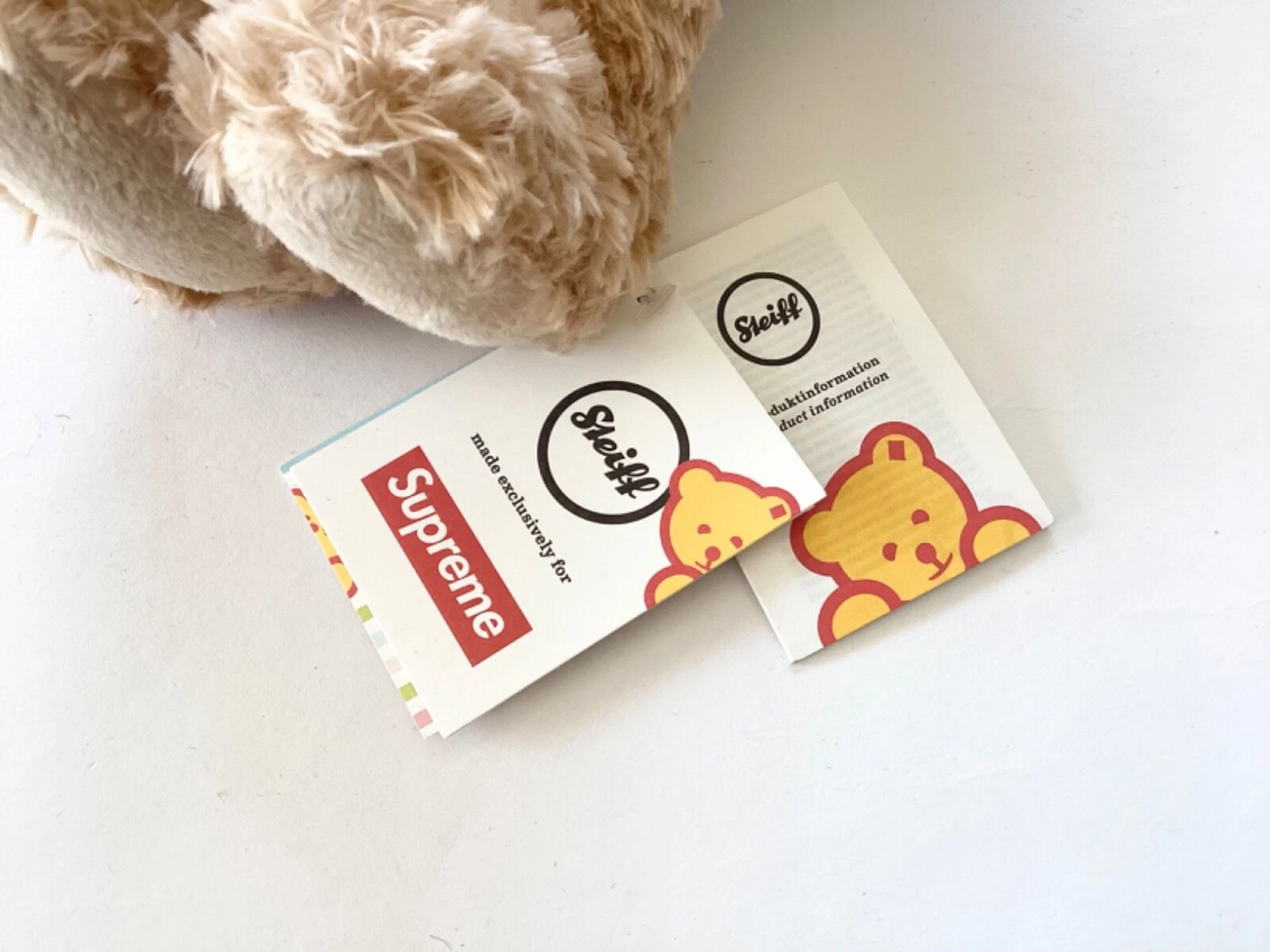 Felpa con cappuccio Supreme Steiff Bear Heather scatola grigia logo 2018FW