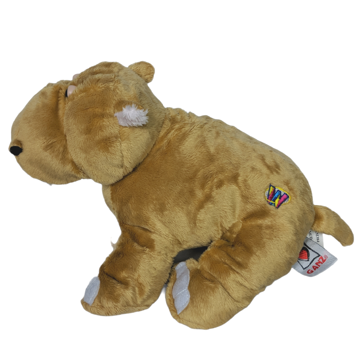 Ganz Webkinz Tan Mud Hippo Plush Stuffed Animal HM384 No Code 9