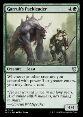 Garruk's Packleader 0218 Non Foil Uncommon Bloomburrow Commander MTG NM