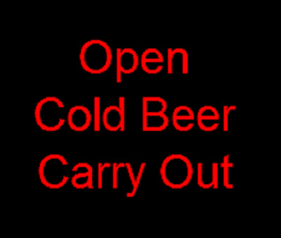 Open Cold Beer Carry Out 24''x20'' Neon Sign Lamp Real Glass Display Shop Store
