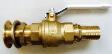 DZR Marine Grade Ball Valve, Skin Fitting & Hose Connector Assembly 