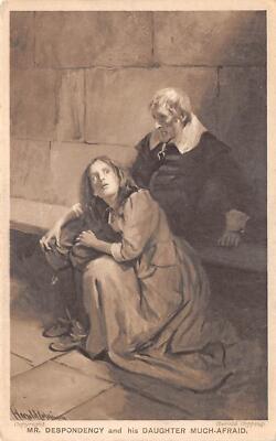 US83 Uk England painting Mr. Despondency and his daughter much afraid postcard