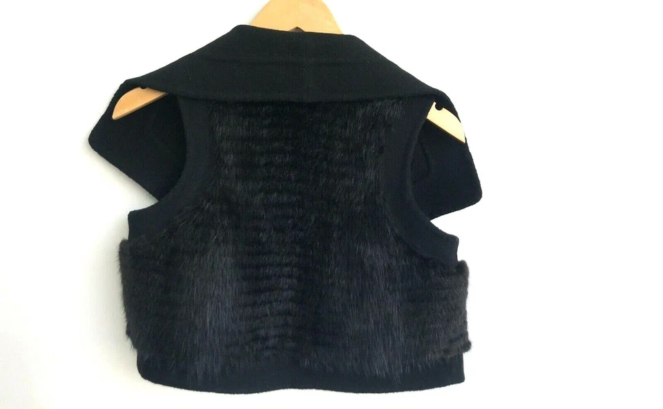 J. Mendel Black Fur Vest Small  - Image 3 of 4