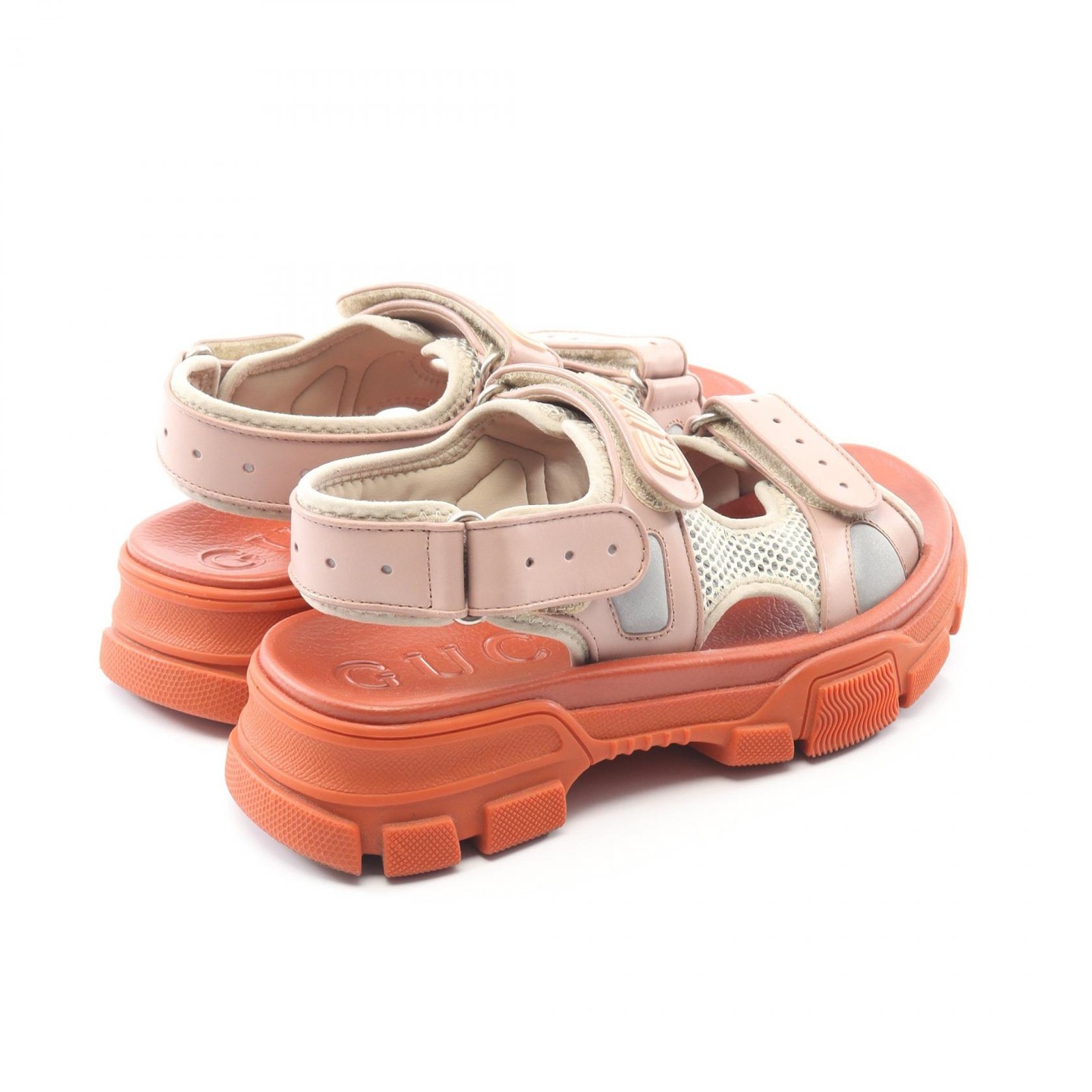 GUCCI sandals shoes leather fabric ladies pink / multicolor thumbnail 2