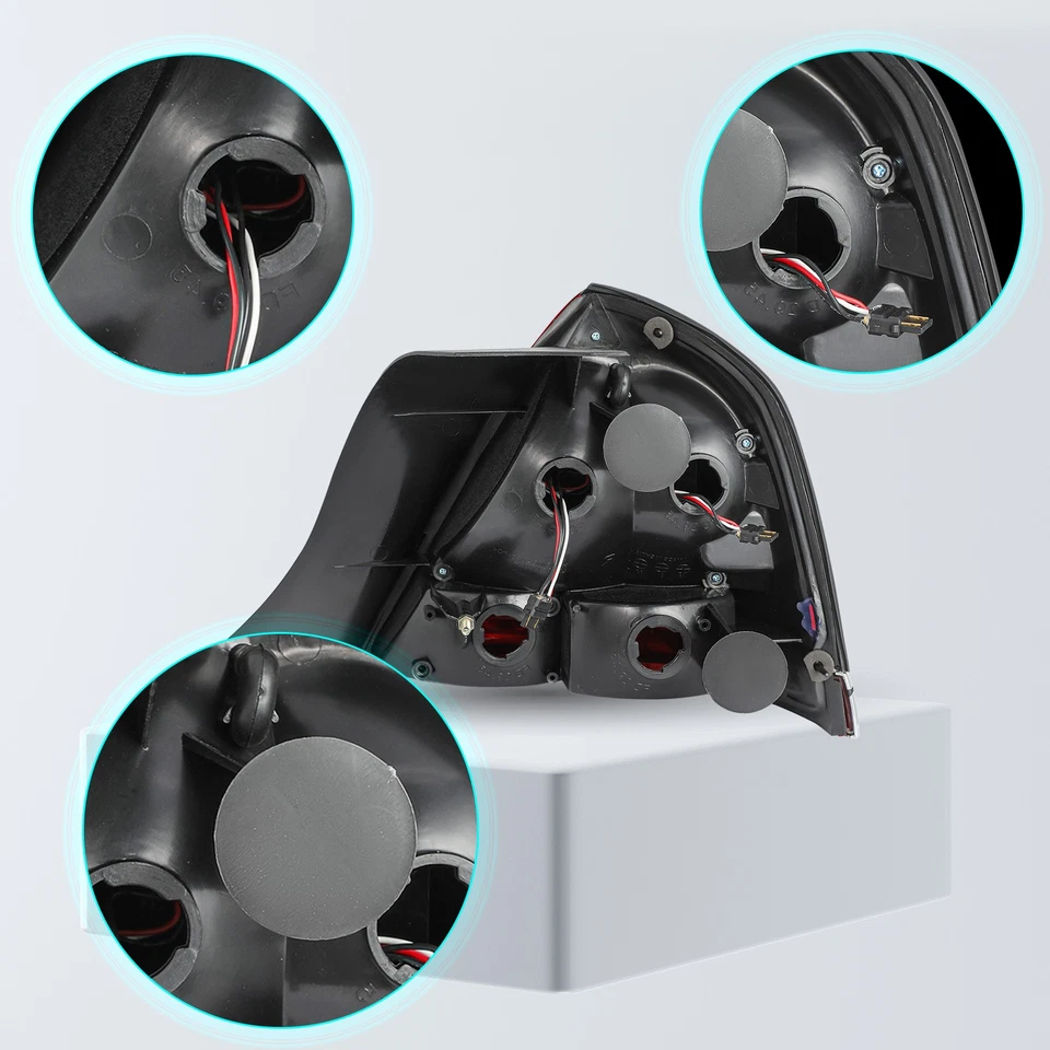 For 1998-2011 Ford Crown Victoria LED Smoked Outer Tail Lights Rear Lamps Pair - Image 3 of 4