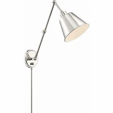 Crystorama Lighting MIT-A8021-PN Mitchell - 1 Light Wall Mount in Classic Style