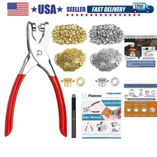 1203Pcs Grommet Tool Kit with Eyelet Pliers, 1/4 Inch 6mmInside Hole Size Fab...