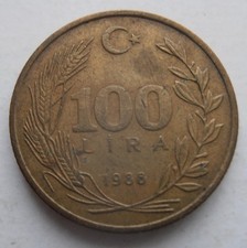 TURKEY 100 LIRA 1988
